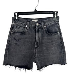 Citizens of Humanity Cutoff Black Denim Shorts Women's Small Excellent Condition